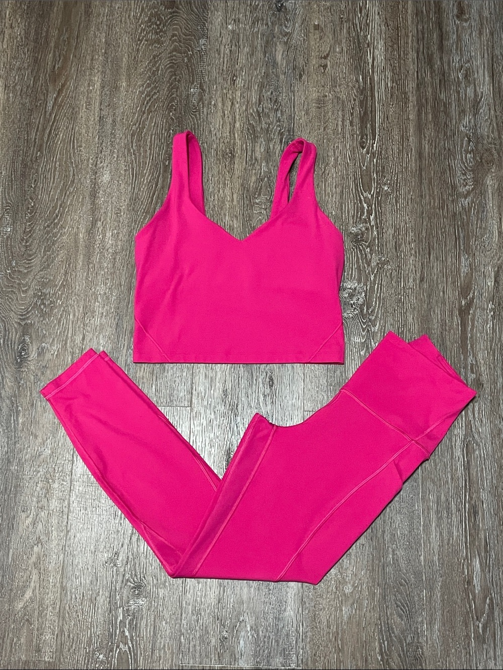 EUC Lululemon Matching Align Ripened Raspberry Set. Size 6 - Picture 1 of 11